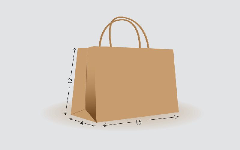 Shopping Bag Size - L12 x W15 x G4 at Rs 8.50 / Bag in Aurangabad