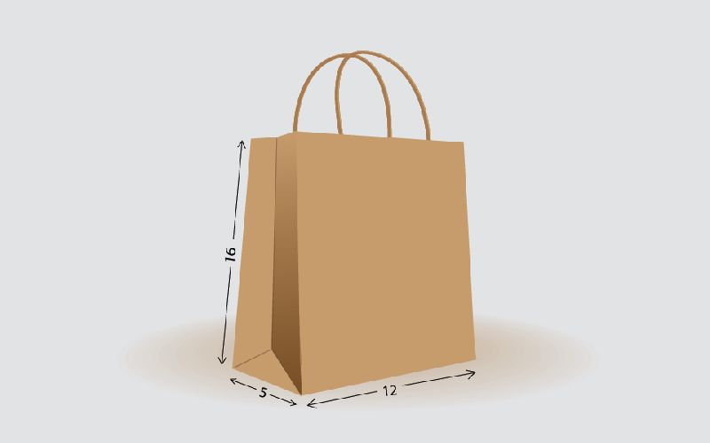 Shopping Bag Size - L16 x W12 x G5 at Rs 9 / Bag in Aurangabad