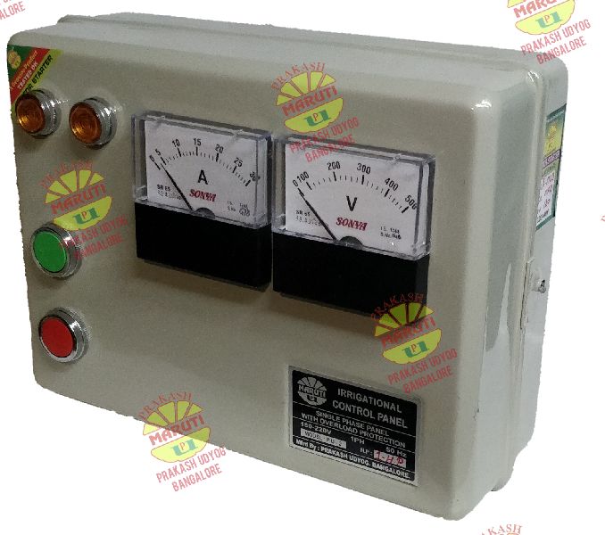PrakashMaruti Mild Steel single phase control panel, for Submersible Motor, Voltage : 220V