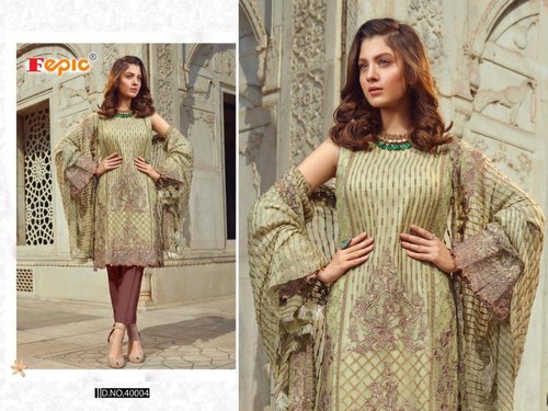 Georgette Embroidered Pakistani Suits, Size : Semistich