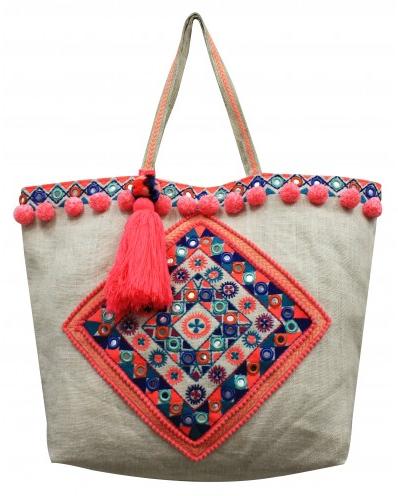 Embroidered Jute Bag