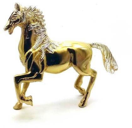 Metal Horse, Color : SILVER-GOLD
