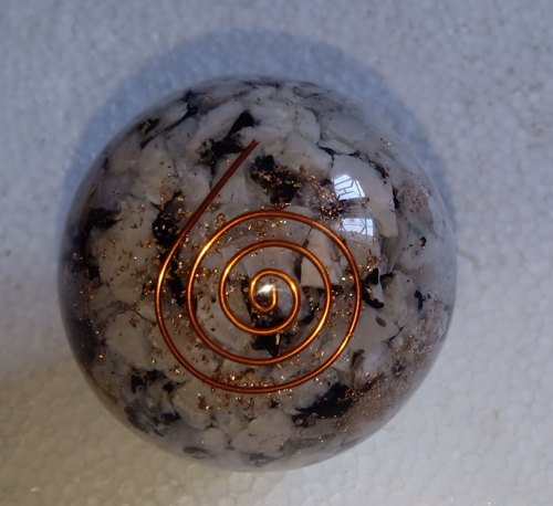 ANAYA AGATE WHITE ORGONE BALL, for HOME, Size : 50-60 MM