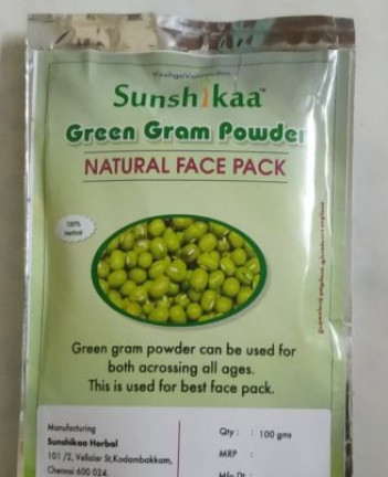 Sunshikaa Green Gram Powder, for Face Pack, Style : Dried
