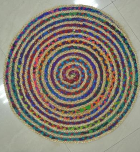 Braided Jute Rug, Size : 36’’ Round, INR 315 / Piece by Mittal Textile ...