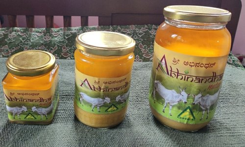 Abhinandhan A2 Desi Ghee, for Cooking, Worship, Packaging Type : Glass Jar, Plastic Jar