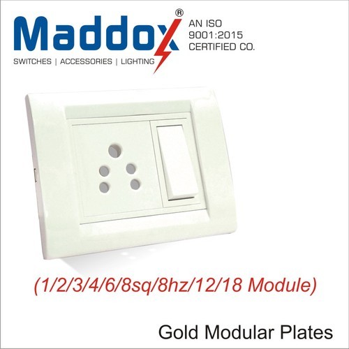 Rectangular Polycarbonate Modular Wall Switch Plates, Color : White, Black, Wodden