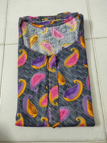 4 patterns Cotton Nightgown, Size : Free size