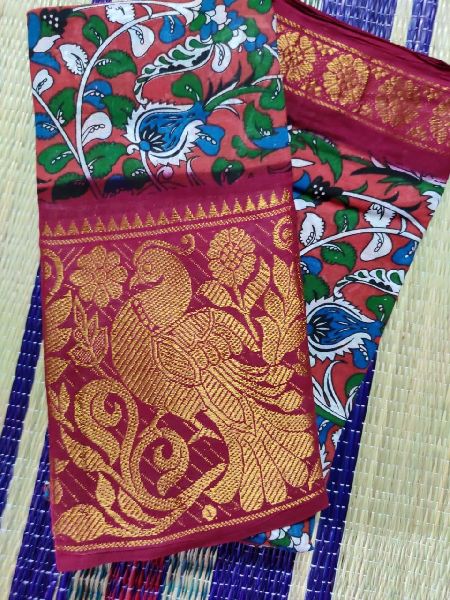 Madurai sungudi Kalamkari saree