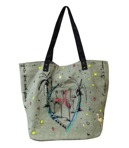 Cotton Canvas Printed Bags, for Shopping, Shape : Rectangular