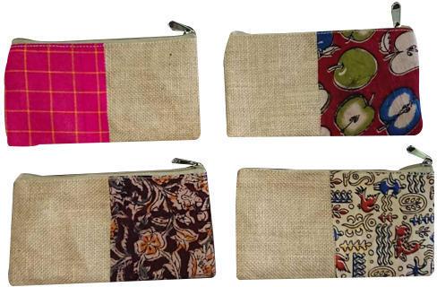 Jute zipper 2024 pouch