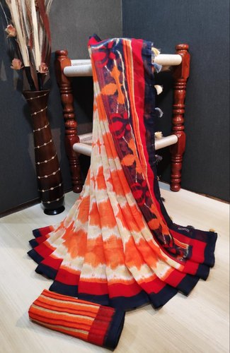 Printed Ikkat Silk Sarees, Occasion : Festive Wear