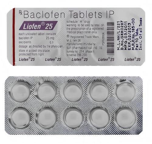 Baclofen 20mg Tablets, for Body Pain Reliever, Clinical, Certification : HACCP Certified