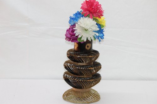 Bamboo Flower Pot, for Decoration, Shape : Round