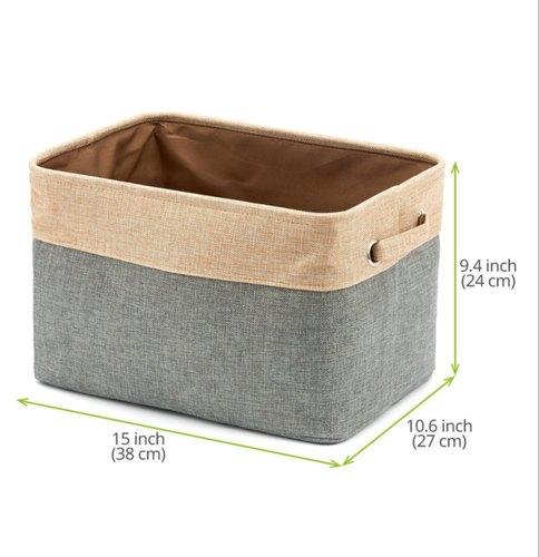 Jute Laundry Basket, Shape : Rectangular