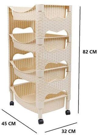 Portable Plastic Storage Rack, for Kitchen, Bathroom, Bedroom, Size : 45 X 32 X 82 Cm