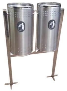 Stainless Steel Hanging Dustbin, Color : Silver