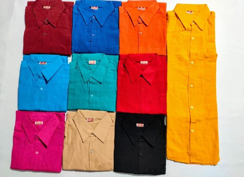 Cotton Mens Full Sleeves Shirts, for Comfortable, Dry Cleaning, Easily Washable, Technics : Handloom