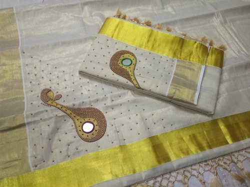 Unstitched designer sarees, Saree Length : 6 m (with blouse piece)
