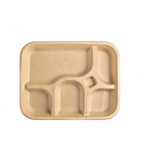 Rectangular 5 Compartment Meal Tray, for Food Packing
