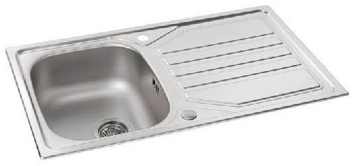 Square Stainless Steel Kitchen Sink with Drainer, for Home, Hotel, Restaurant, Sink Style : Bowl
