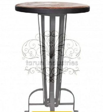 Wooden top Cafe High Table, Feature : Corrosion Proof, Crack Proof, Fine Finishing, Good Quality