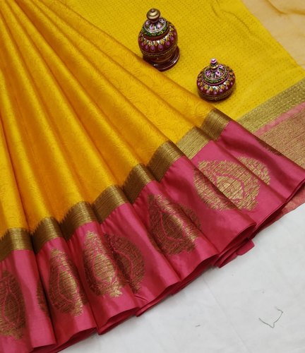 Printed banarasi sarees, Occasion : Casual