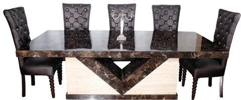 Marble Dining Table, Color : Grey, Black, Brown