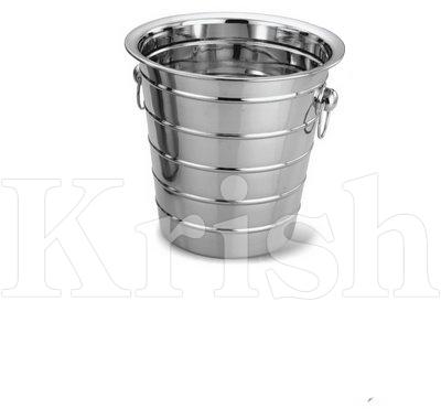 Round Polished Steel 5 Star Champagne Bucket, for Domestic, Pattern : Plain