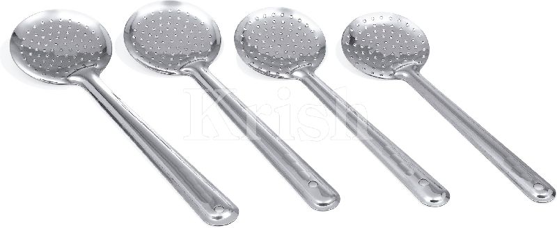 Polished Silver Basting Skimmer, for Kitchen Use, Style : Mesh