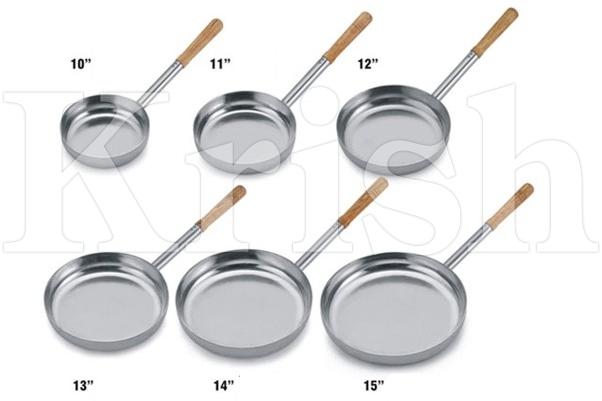 Professional Frying Pan with wooden Handle Tin Coated