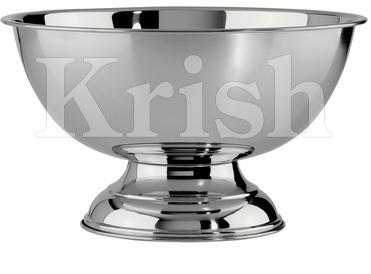 Polished Stainless Steel Punch Bowl, for Serving Food