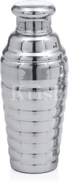 Round Polished Stainless Steel Ribbed Cocktail Shaker, for Drinkware Use, Style : Modern