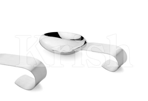 Glossy Finished Stainless Steel Spoon Rest- hook, for Buffet Service