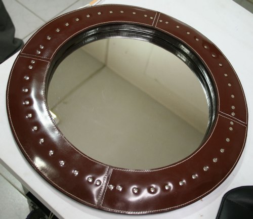 Leather Covered Mirror