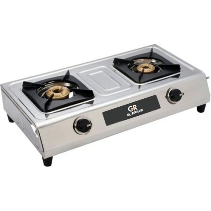 Double Burner Stainless Steel Gas Stove