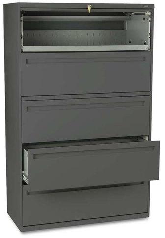 Paint Coated Mild Steel Lateral File Cabinet, Color : Grey