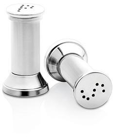 Stainless Steel Salt and Pepper Shaker, Color : Shiny-silver