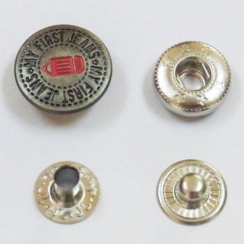 Round Metal Spring Snap Button, for Garments, Packaging Type : Paper Box, Plastic Packet