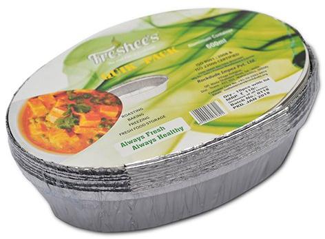 Aluminium Foil Container, Shape : Oval