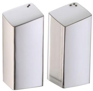 Stainless Steel Salt Pepper Shaker Set, Color : Silver