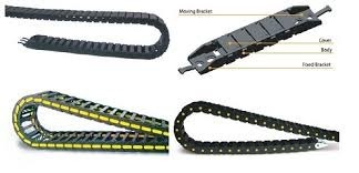 Alloy Steel Cable Drag Chain, Color : Black