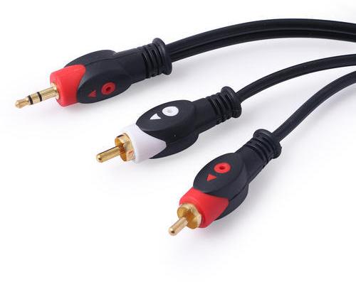 Copper Rca Audio Cable, Color : Black