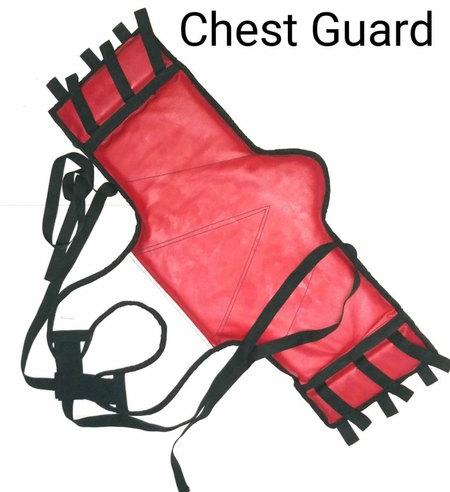 Foam Leather Boxing Chest Guard, Color : Red