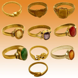 Non Polished Birthstone Rings, Shape : Round