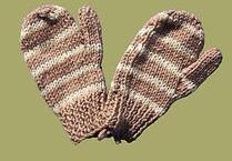 Knitted Mittens, Color : white, grey, brown, purple, black .