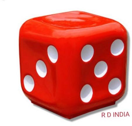 FRP Dice Stool, for Home, Color : Red White