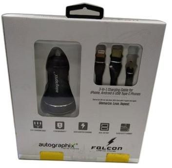 Plastic Car Charger, Color : Black