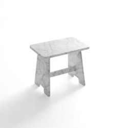 Marble Stool, Pattern : Plain