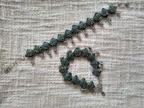 Hand Embroidered Fabric Anklet